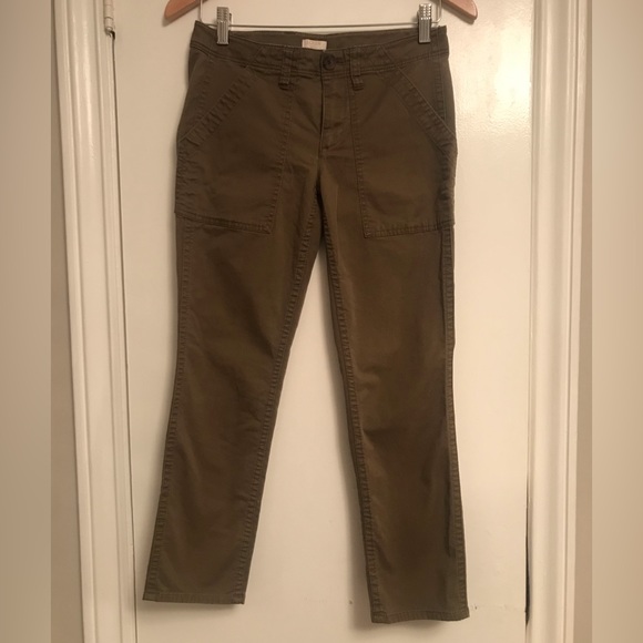 J Crew Petite Chinos, Size 2; Olive green/fatigue colour - Picture 1 of 5
